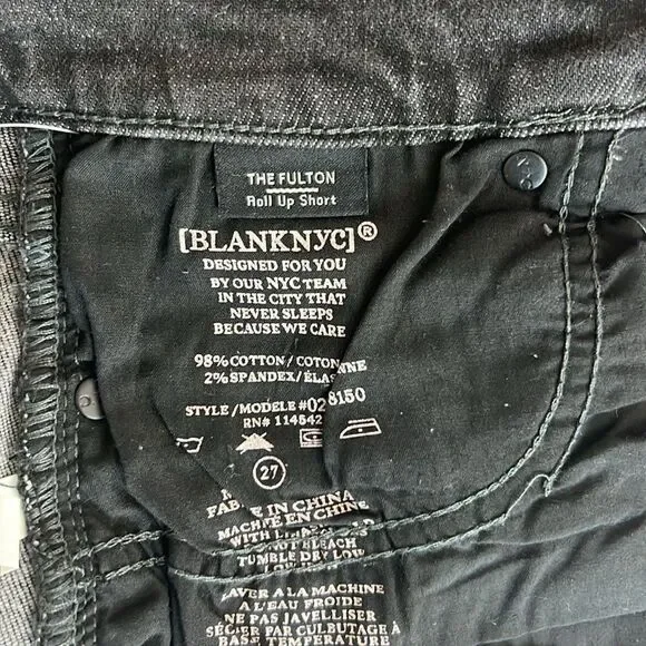 NWT BLANK NYC The Fulton Roll Up Short in Sneak Preview Size 27 - Picture 9 of 11